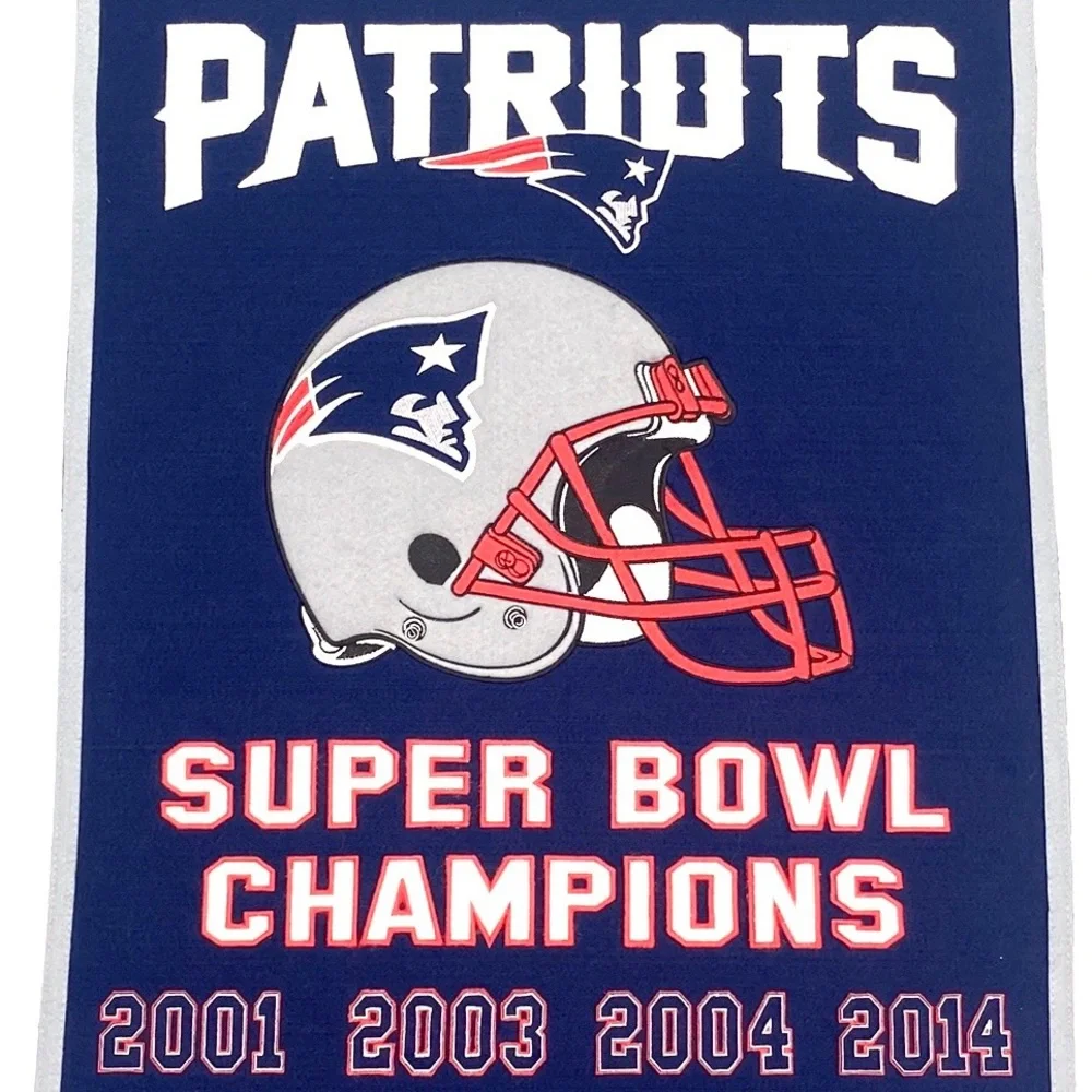New England Patriot Super Bowl Champion Dynasty Banner